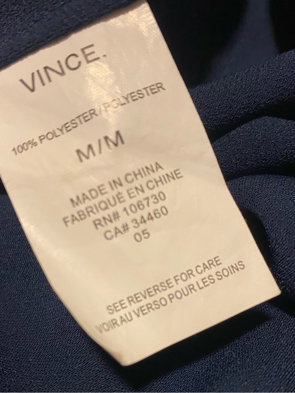 VINCE Contemporary Minimalist Blue Dress Size Medium - Picture 6 of 7
